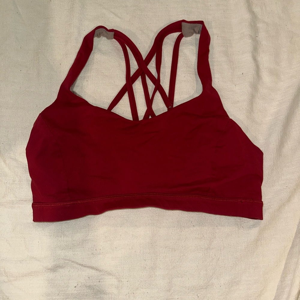 lululemon Women's Red Strappy Sports Bra